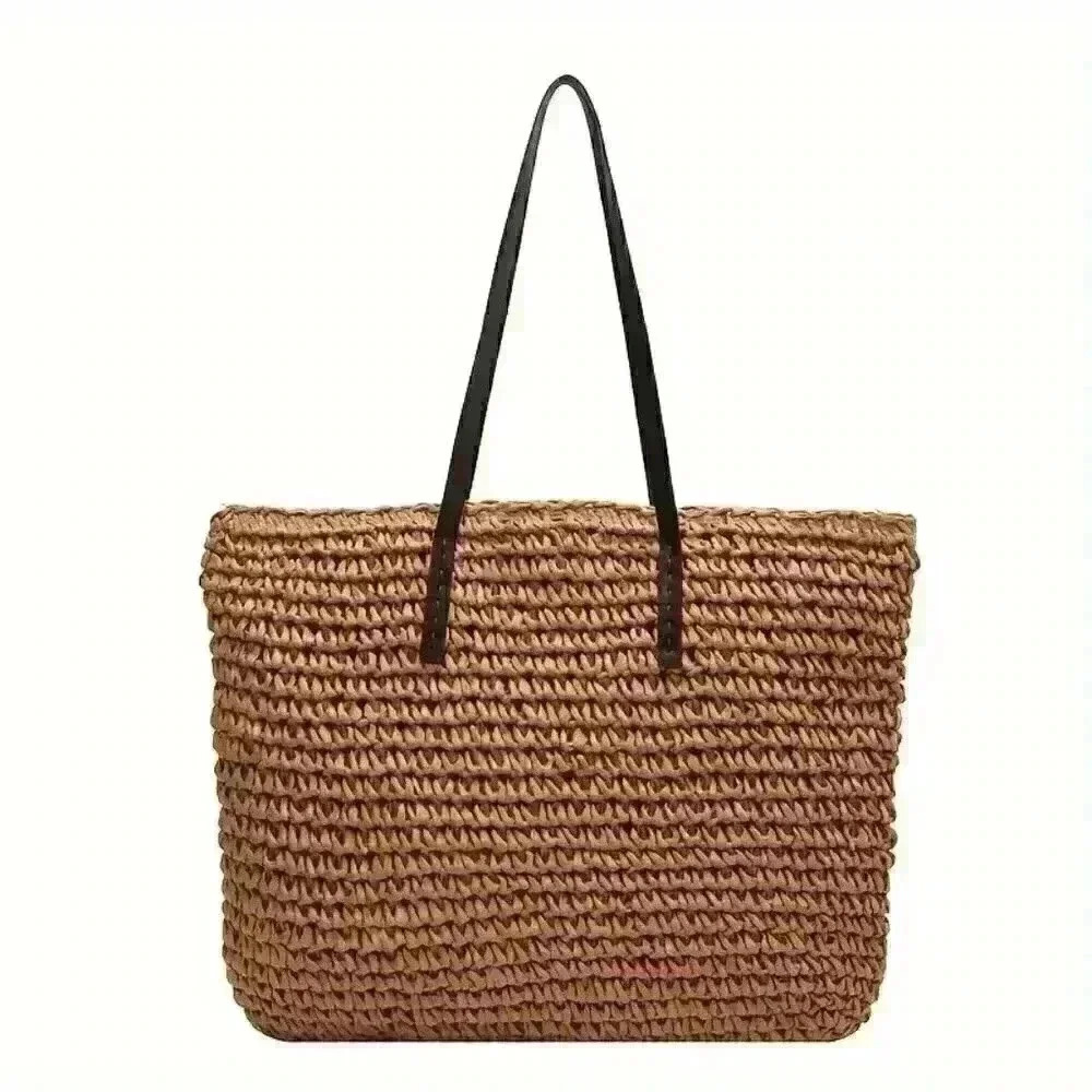 Woven Paper Straw Tote Bag